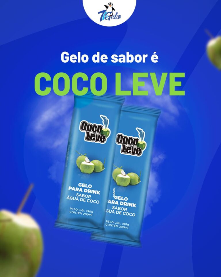 Gelo Coco Leve Sabor Água de Coco 200ml